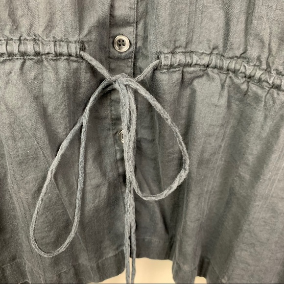 Eliot Madewell Drawstring Waist Button Down Top M - Picture 3 of 8